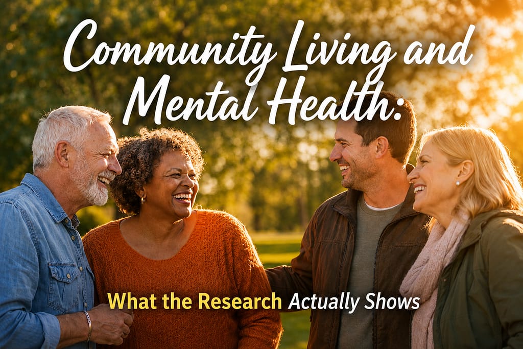Older adults participating in a community activity, representing social participation, connection, accessibility and mental well-being in later life.