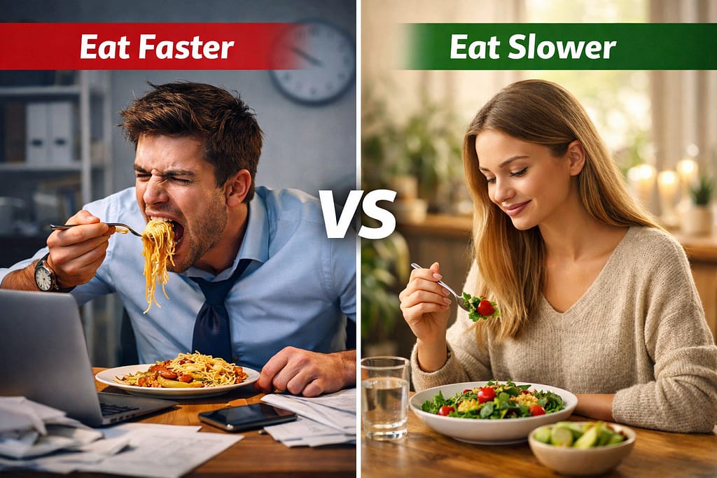 Eat Slowly Benefits by practicing mindful eating to improve digestion, increase satiety, and support healthy weight management