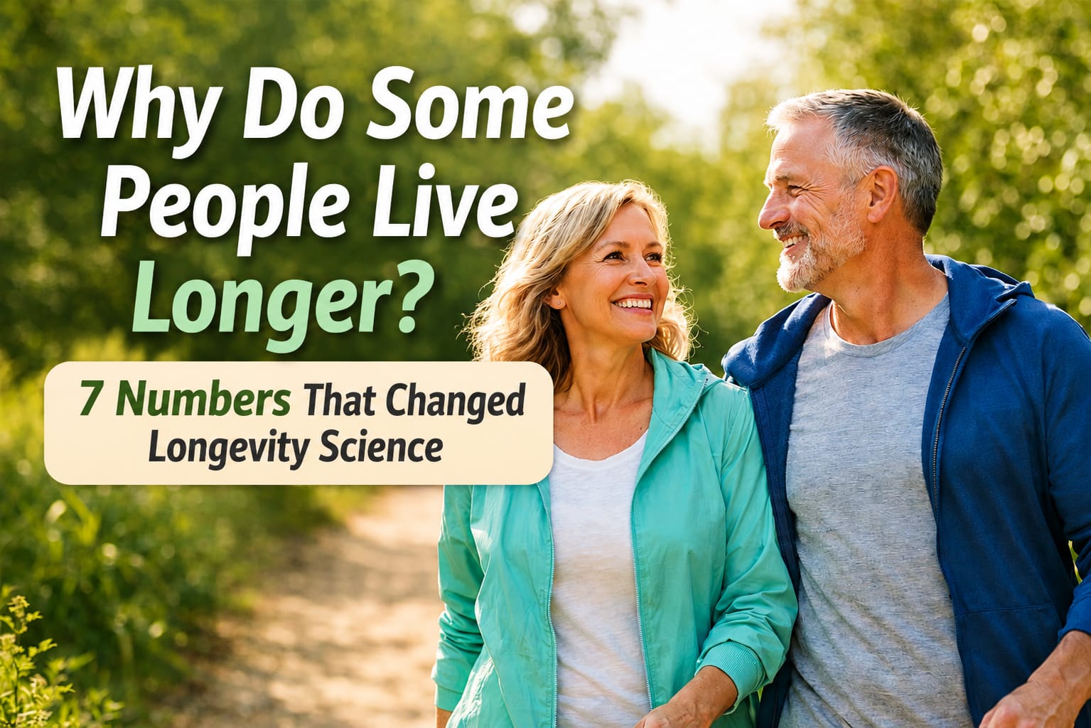 Longevity science represented through lifespan records, genetics, physical activity, social connection and centenarian research.