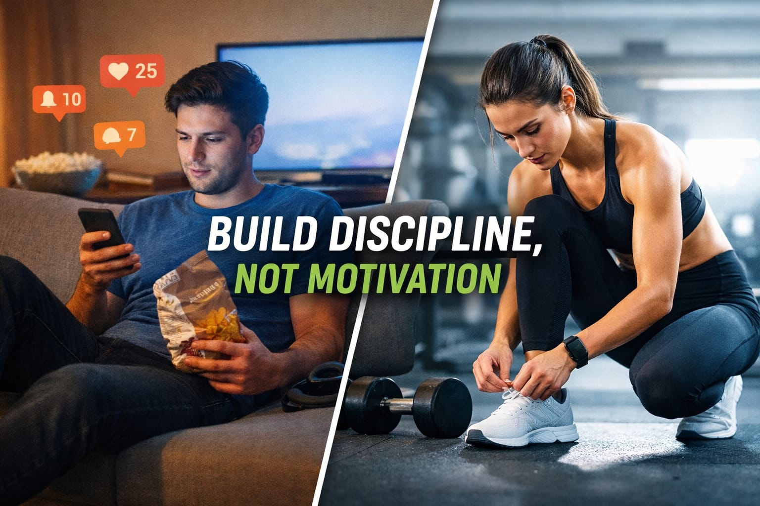 Self-Discipline developed through consistent habits, self-control, goal setting, and daily routines
