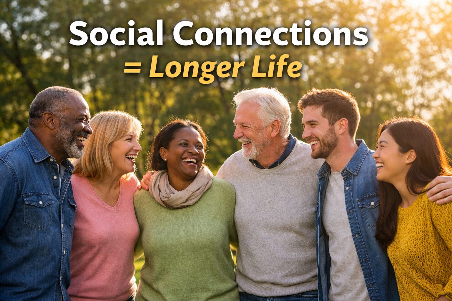 Active Social Life through meaningful relationships, community involvement, friendships, and strong social connections