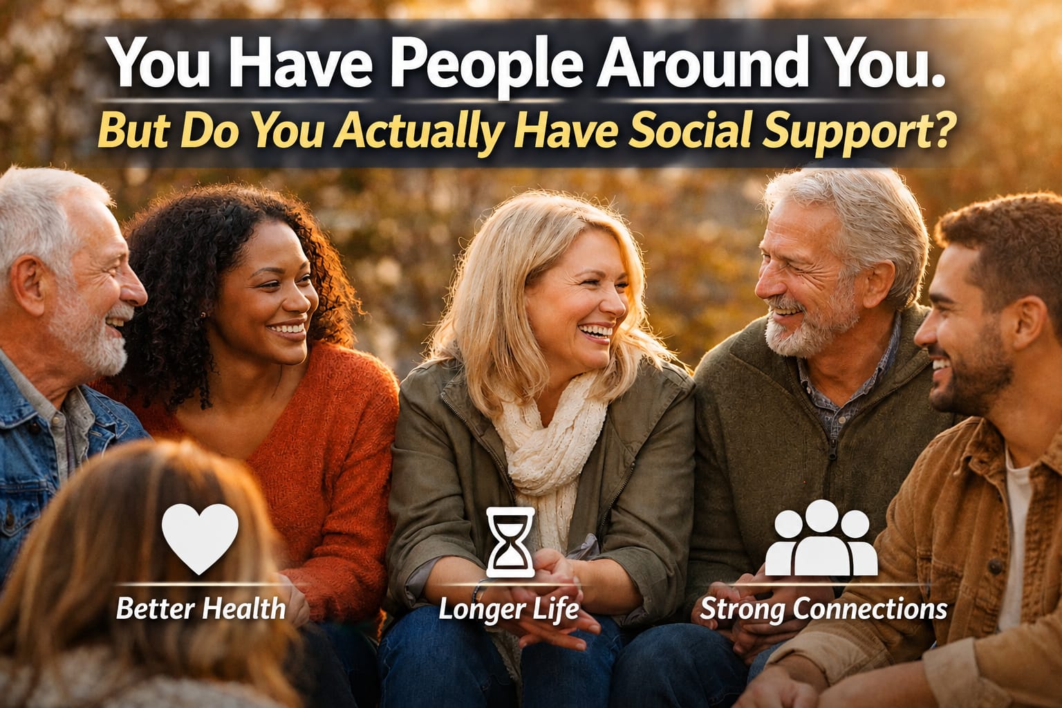 Older adults sharing a supportive conversation, representing social support, trusted relationships and meaningful human connection.