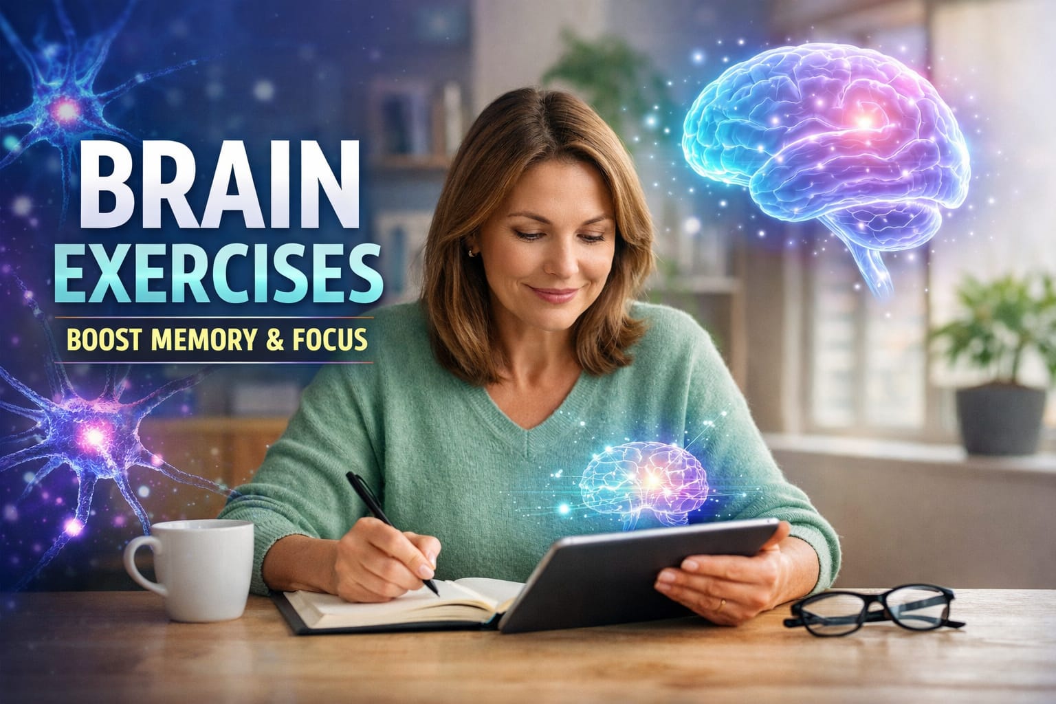 Brain Exercises: 12 Activities to Improve Memory, Focus, and Thinking
