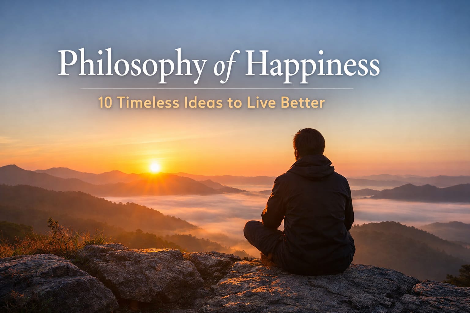 Philosophy of Happiness through timeless wisdom, self-reflection, purpose, and emotional well-being