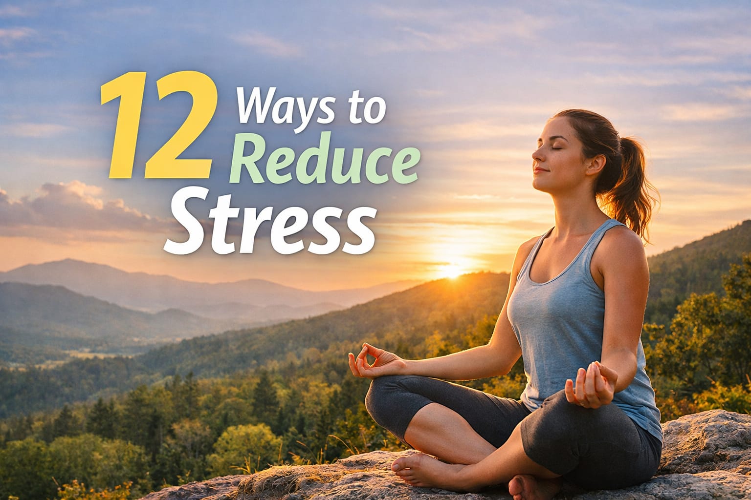 Reduce Stress Naturally through meditation, deep breathing, exercise, and healthy daily habits