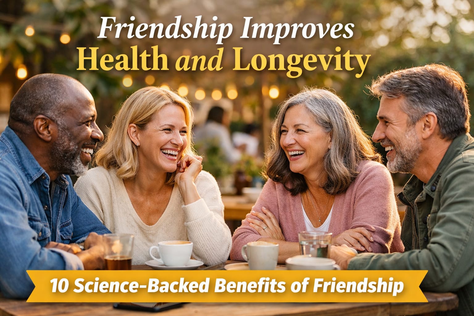 True Friendships that provide emotional support, trust, strong social connections, and better health