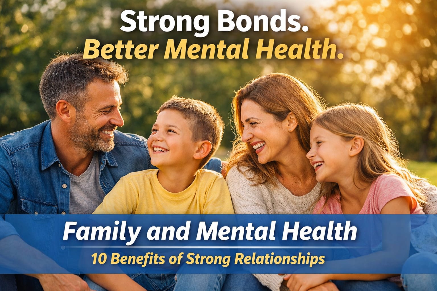 Family and Mental Health supported by strong family relationships, emotional support, trust, and connection